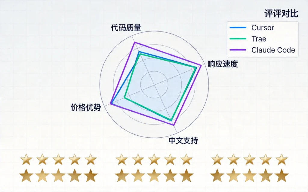 四维度评测对比，代码质量响应速度价格中文支持