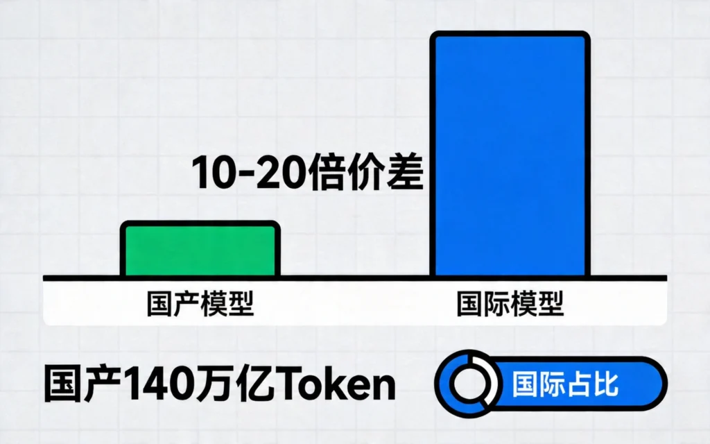 国产与国际大模型价格对比，10-20倍价差优势