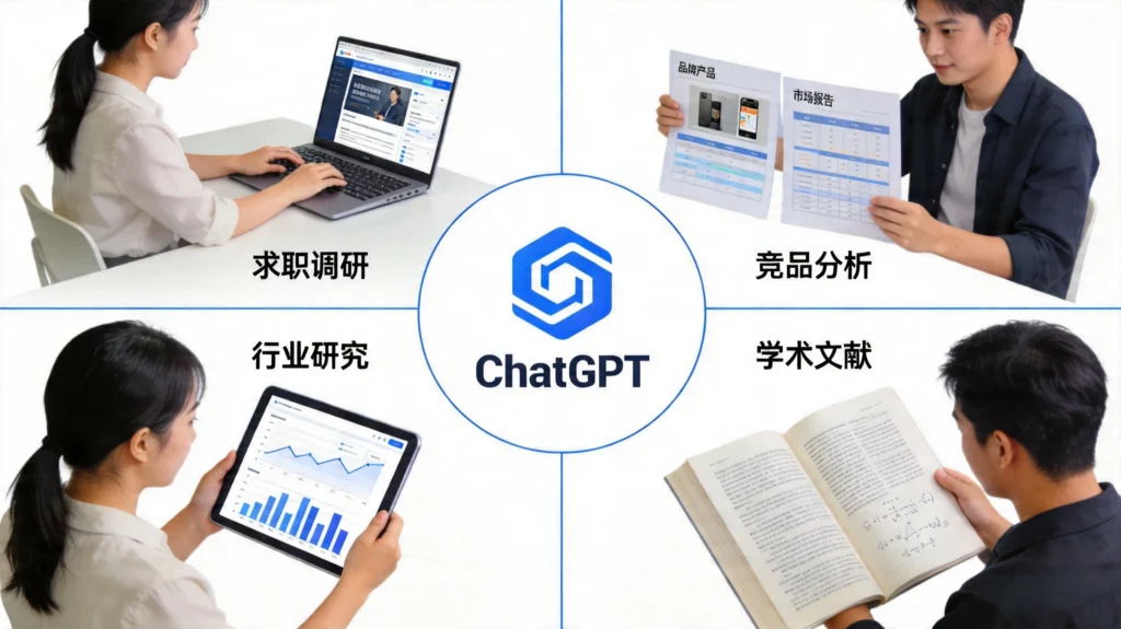 深度研究四大应用场景：求职调研、竞品分析、行业研究、学术文献