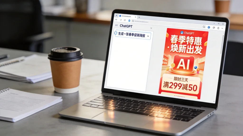 ChatGPT Images 2.0生成中文海报的实际操作演示，中文字体清晰可读