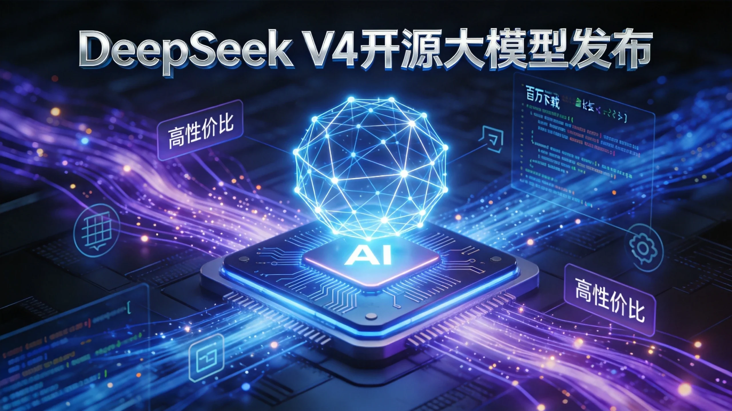 DeepSeek V4深度解读：百万Token开源普惠，国产AI再登全球榜首